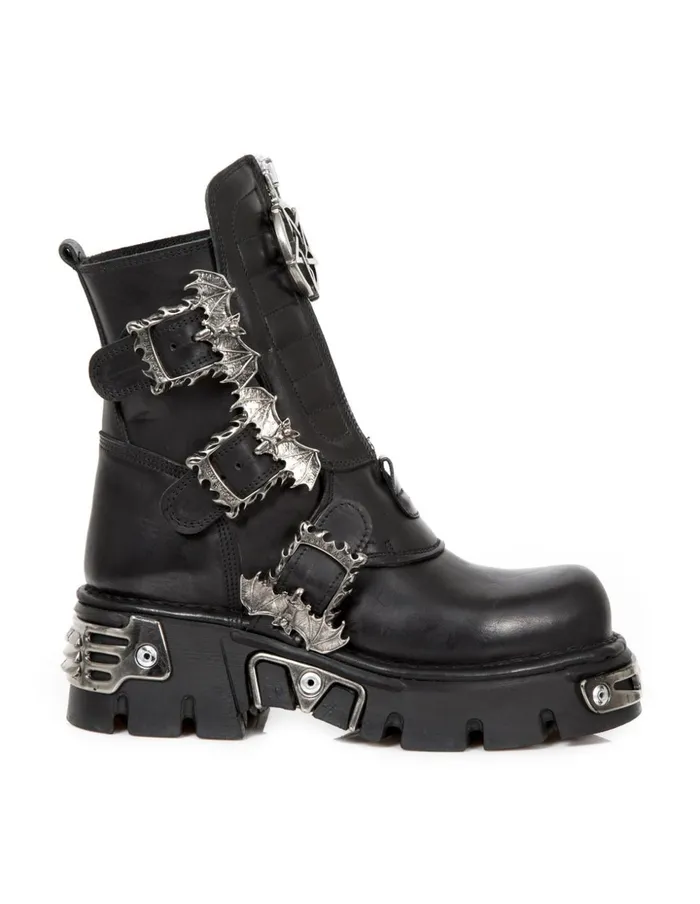 WomenMen Boot Metallic M1486C1 New Rock Boots WomenMen Boot Metallic M1486C1 New Rock Boots