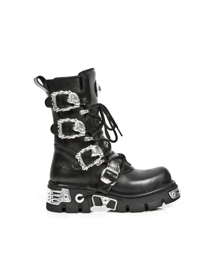 WomenMen Boot Metallic M391silverC1 New Rock Boots