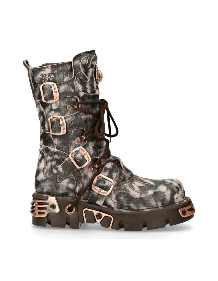 WomenMen Boot Metallic M591S8 New Rock Boots