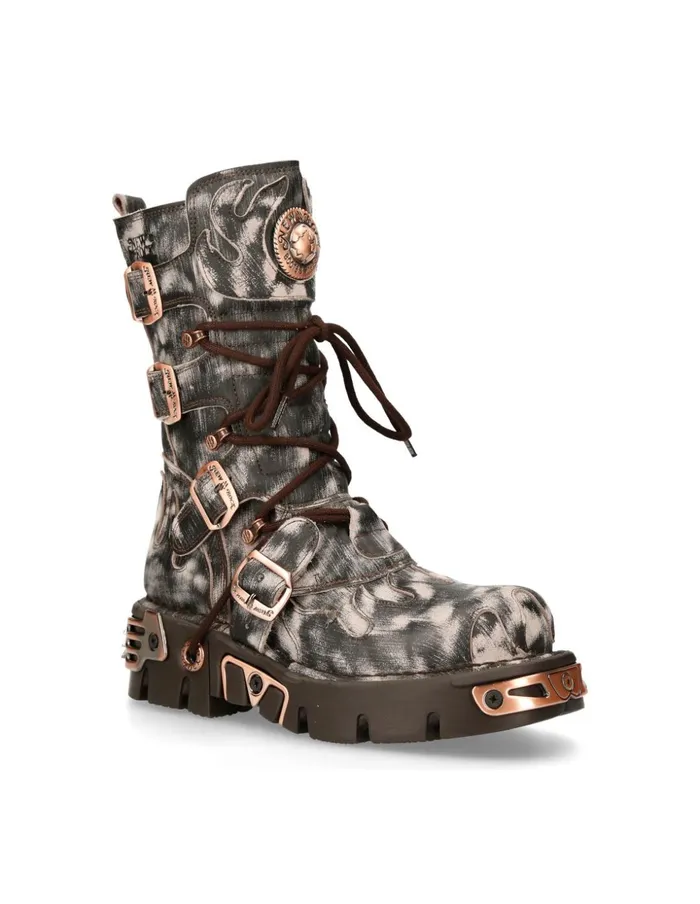 WomenMen Boot Metallic M591S8 New Rock Boots