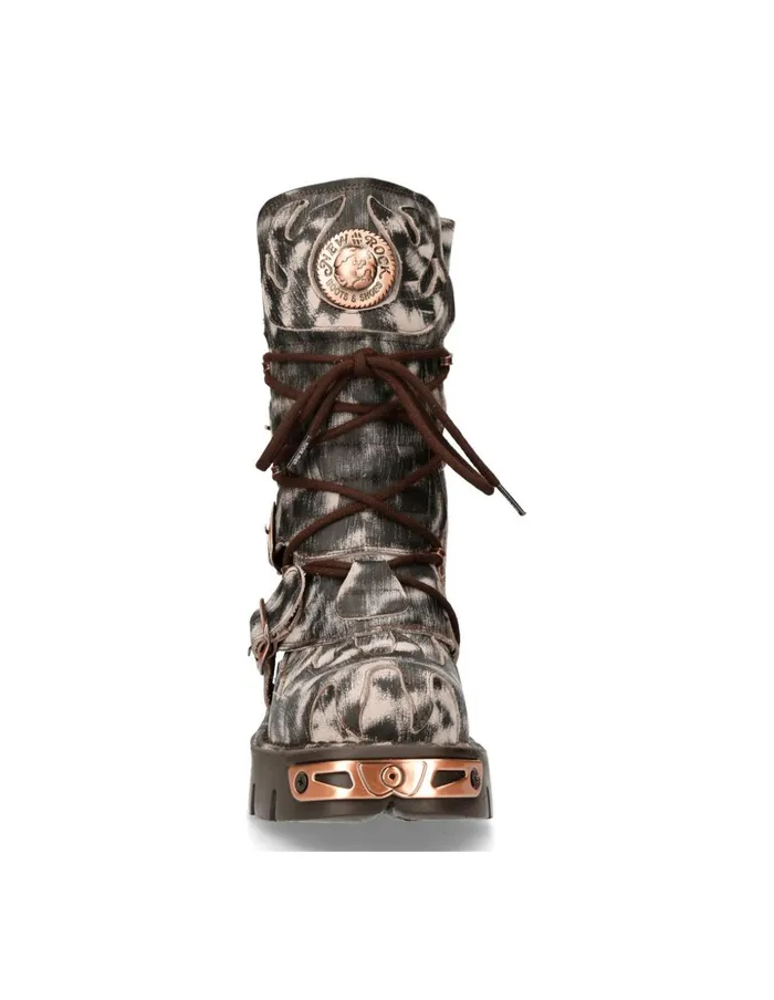 WomenMen Boot Metallic M591S8 New Rock Boots