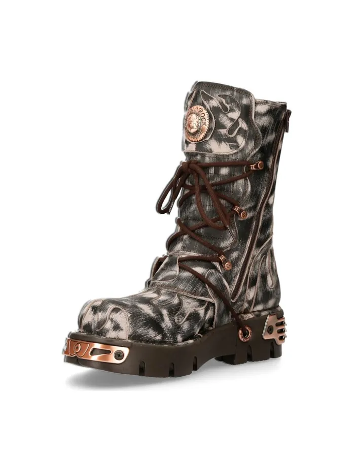 WomenMen Boot Metallic M591S8 New Rock Boots