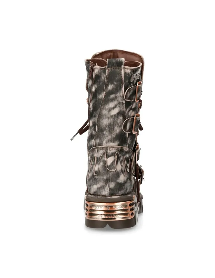 WomenMen Boot Metallic M591S8 New Rock Boots