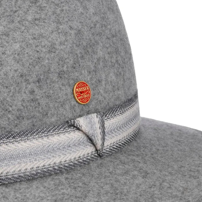 WomenMen Felt Hats Mayser Gedeon Trekking Wool Hat Graymottled WomenMen Felt Hats Mayser Gedeon Trekking Wool Hat Graymottled