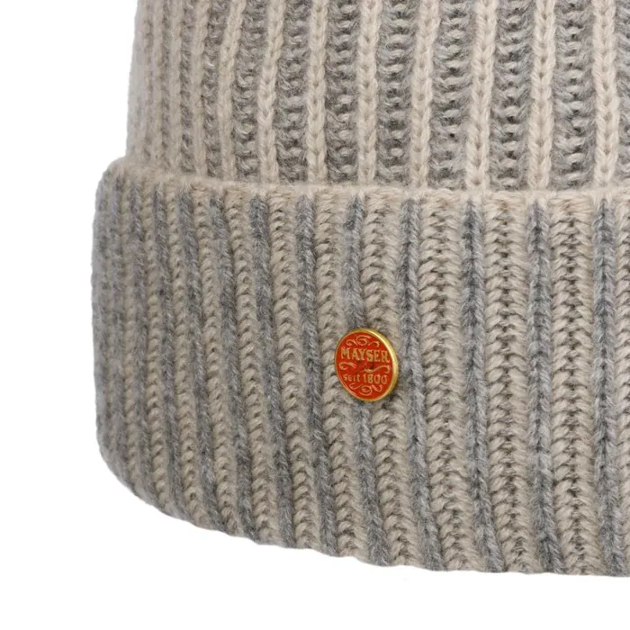WomenMen Knitted Hats Mayser Harper Cashmere Beanie Beigeblue WomenMen Knitted Hats Mayser Harper Cashmere Beanie Beigeblue
