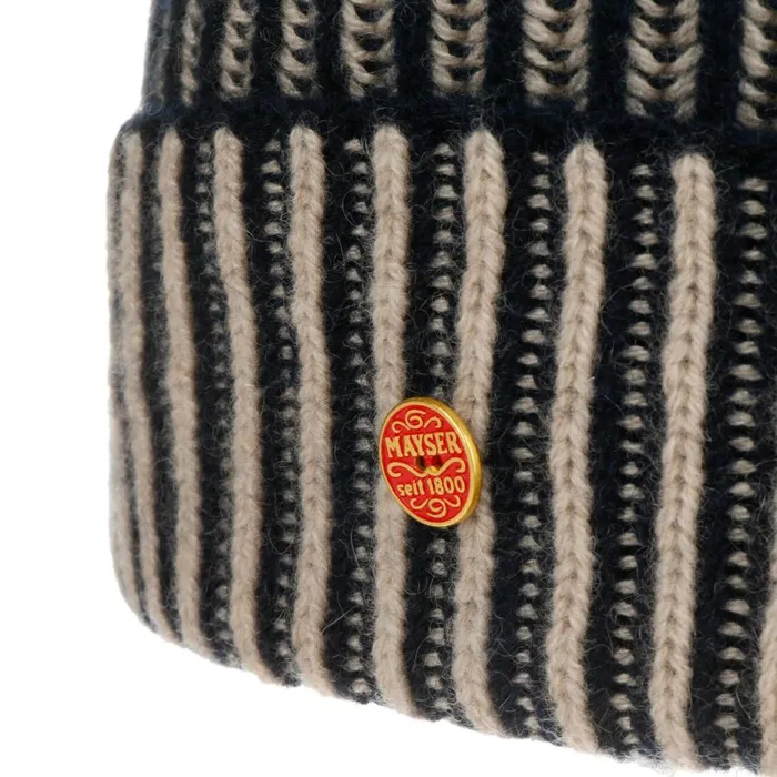 WomenMen Knitted Hats Mayser Harper Cashmere Beanie Beigeblue WomenMen Knitted Hats Mayser Harper Cashmere Beanie Beigeblue