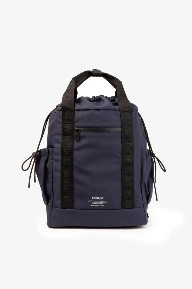 WomenMen Navy Blue Akira Backpack Ecoalf Backpacks