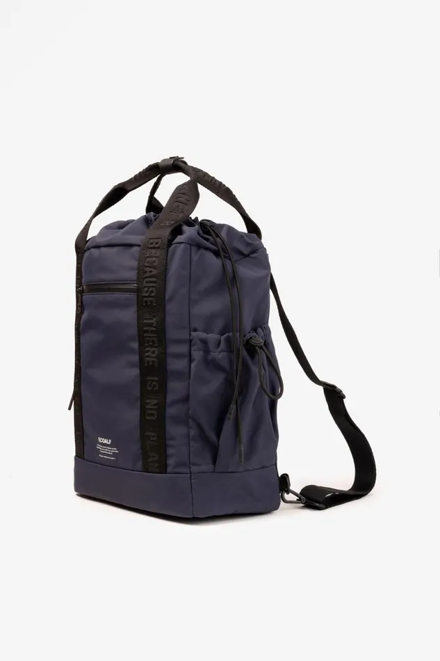 WomenMen Navy Blue Akira Backpack Ecoalf Backpacks