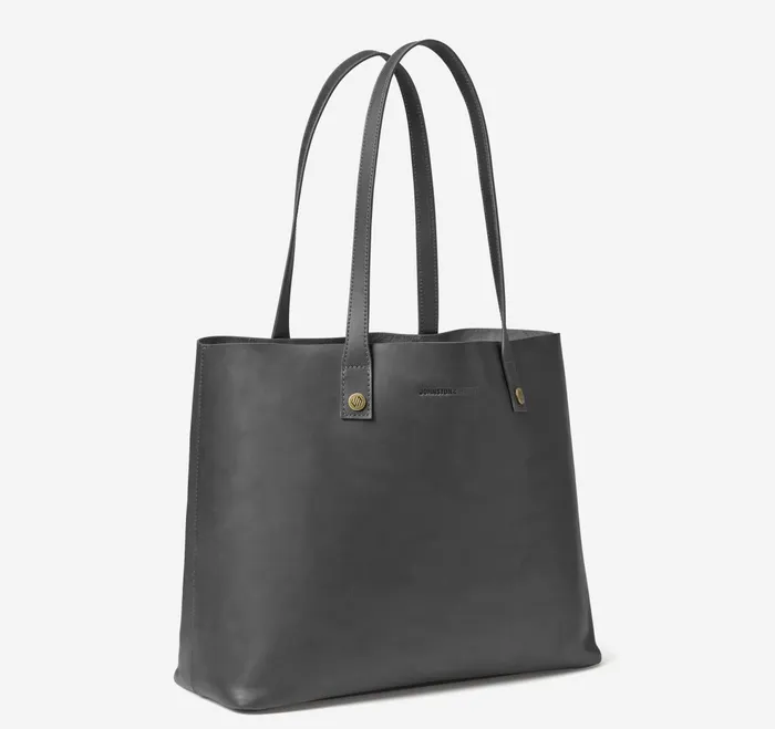 WomenMen Rhodes Leather Tote Black Full Grain JohnstonandMurphy Totes