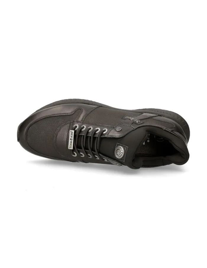WomenMen Shoe Black Chrono With Laces MChrono002C14 New Rock Sneakers WomenMen Shoe Black Chrono With Laces MChrono002C14 New Rock Sneakers