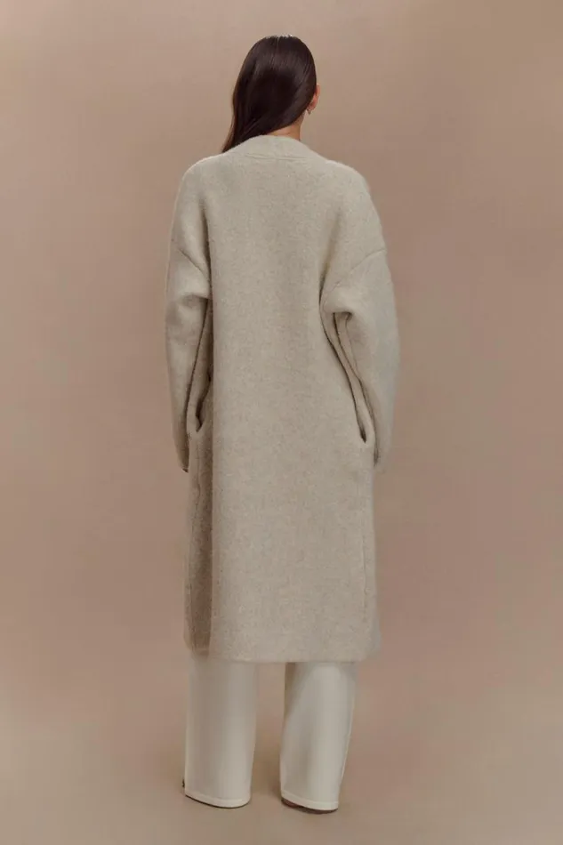 Women Meshki Bottoms Benson Maxi Knit Cardigan 8211 Cream Marle