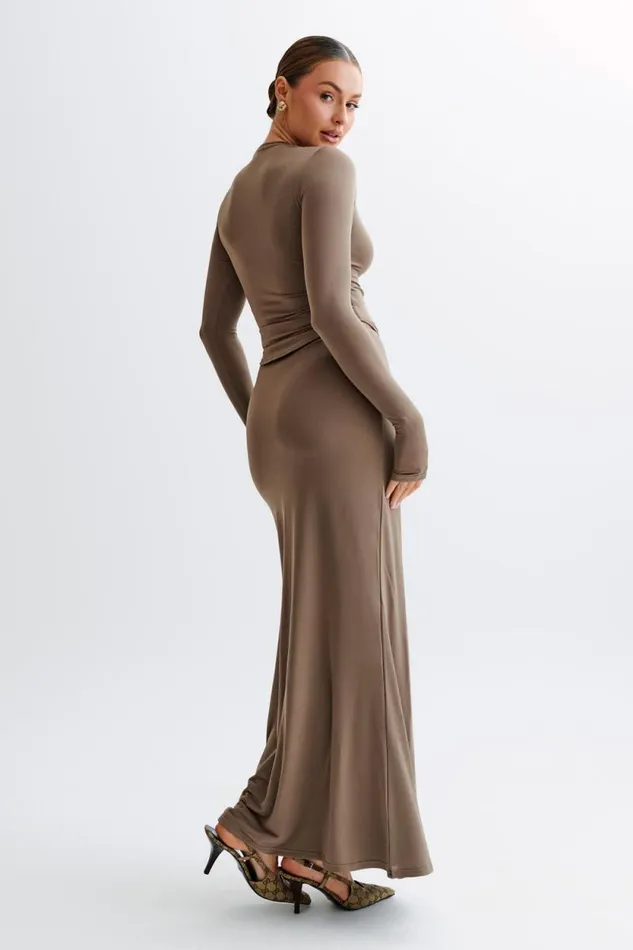Women Meshki Bottoms Bruna Slinky Fishtail Maxi Skirt 8211 Coco
