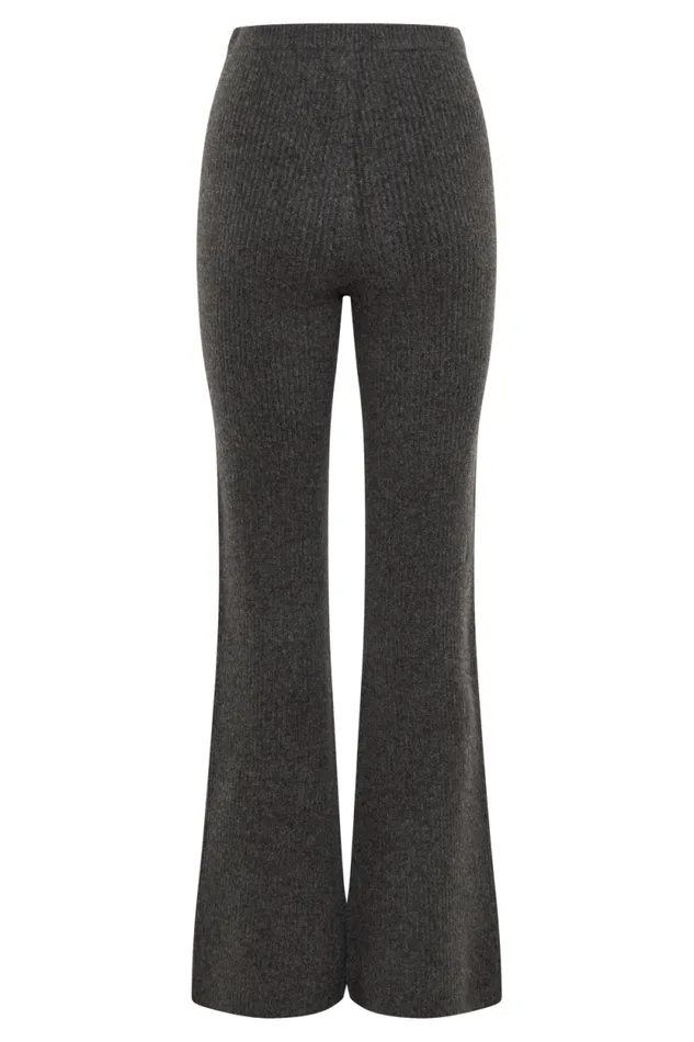 Women Meshki Bottoms Shyann Straight Leg Knit Pant 8211 Charcoal Marle