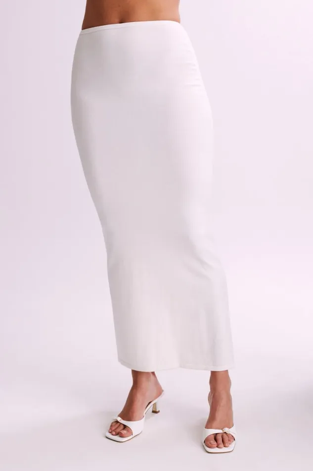 Women Meshki Bottoms Tristan Knit Maxi Skirt 8211 Ivory