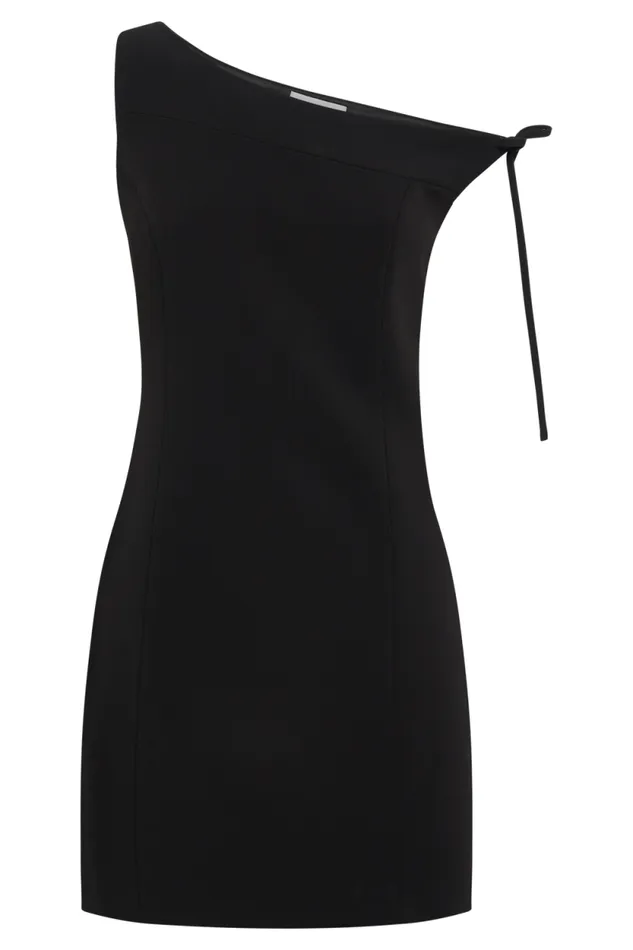 Women Meshki Dresses Baker Suiting Off Shoulder Dress 8211 Black