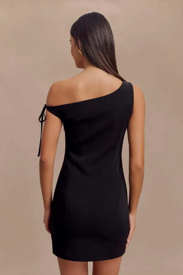 Women Meshki Dresses Baker Suiting Off Shoulder Dress 8211 Black