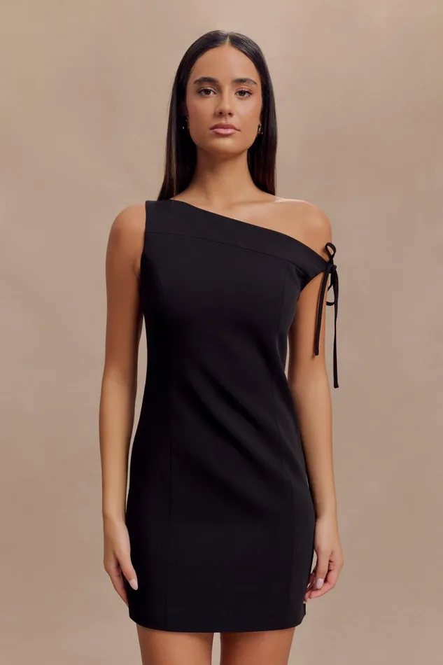 Women Meshki Dresses Baker Suiting Off Shoulder Dress 8211 Black