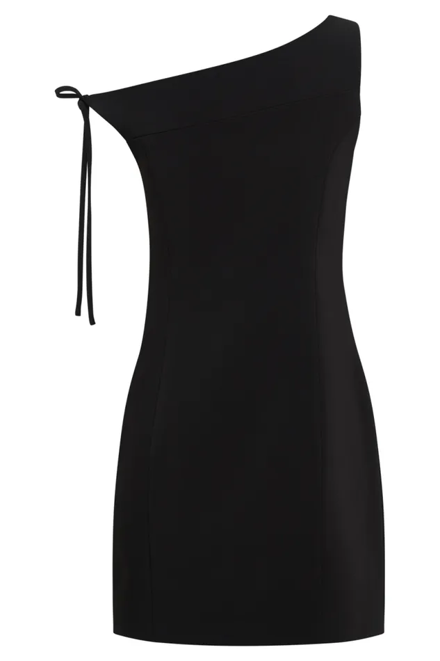 Women Meshki Dresses Baker Suiting Off Shoulder Dress 8211 Black