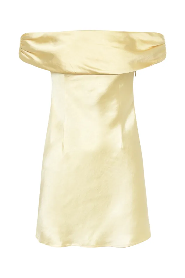 Women Meshki Dresses Cher Satin Strapless Mini Dress 8211 Butter