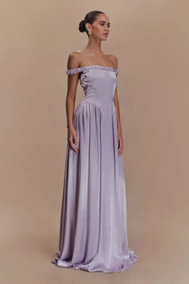 Women Meshki Dresses Coco Dropped Waist Maxi Dress 8211 Lilac
