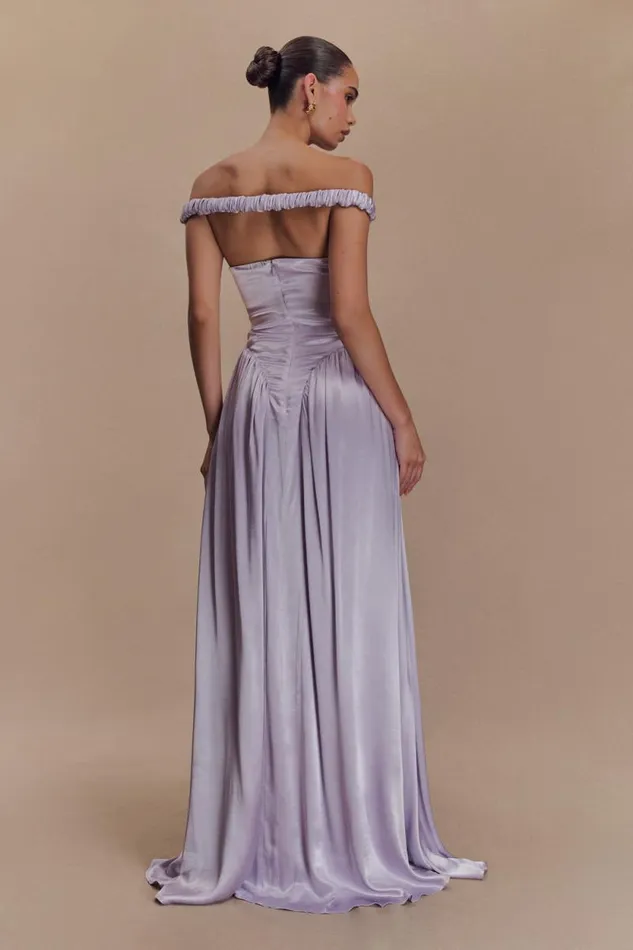 Women Meshki Dresses Coco Dropped Waist Maxi Dress 8211 Lilac