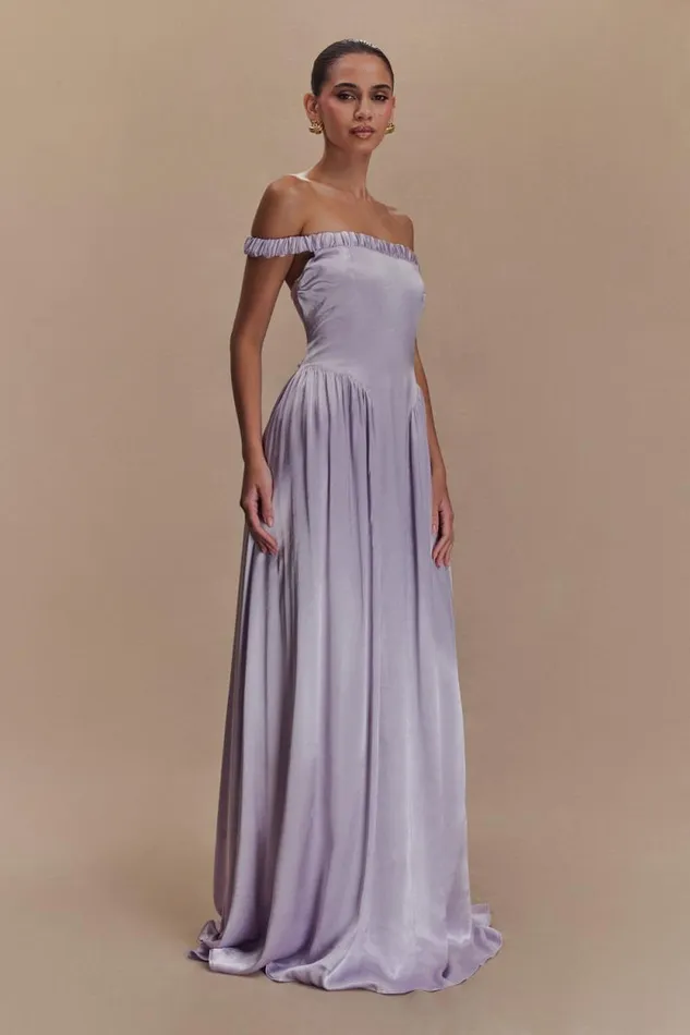 Women Meshki Dresses Coco Dropped Waist Maxi Dress 8211 Lilac