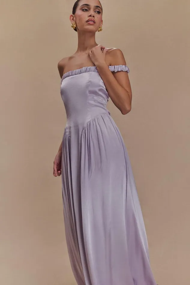 Women Meshki Dresses Coco Dropped Waist Maxi Dress 8211 Lilac