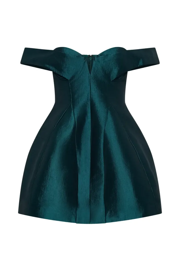 Women Meshki Dresses Diana Off Shoulders Mini Dress 8211 Deep Emerald