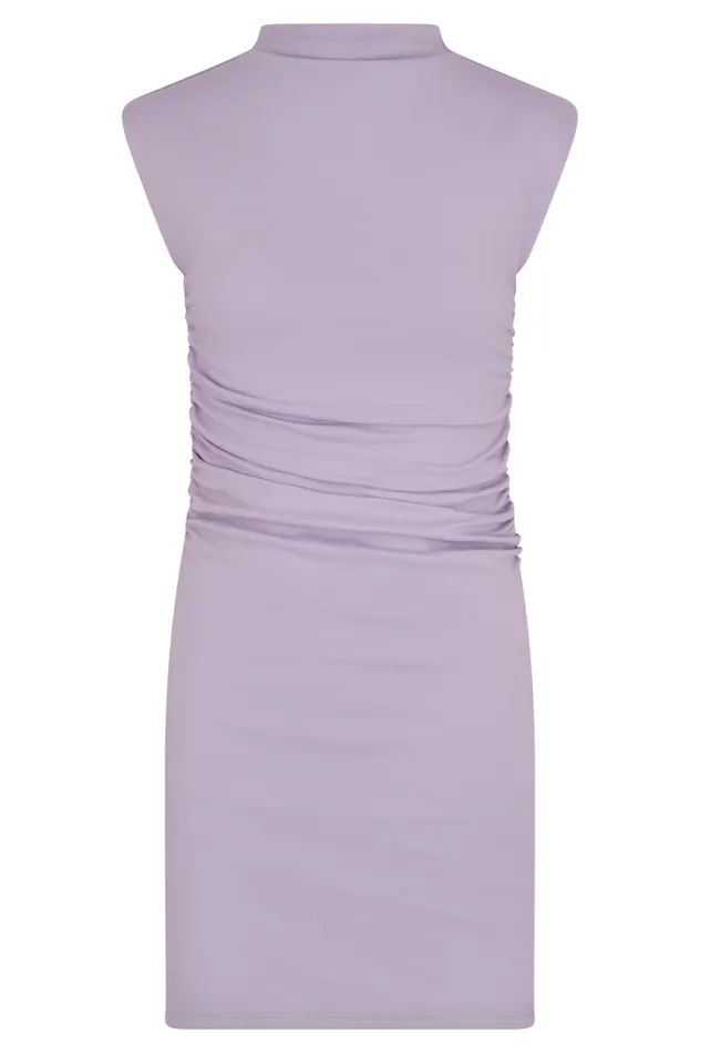 Women Meshki Dresses Elliot High Neck Sleeveless Mini Dress 8211 Lilac
