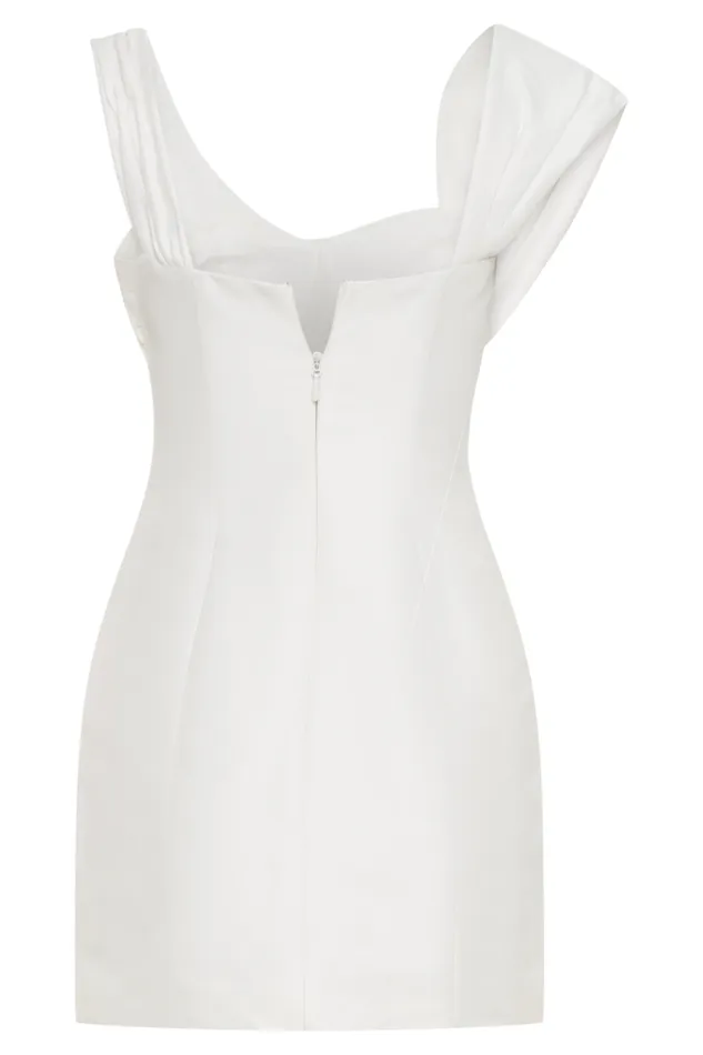 Women Meshki Dresses Farrah Structured Draped Mini Dress 8211 White
