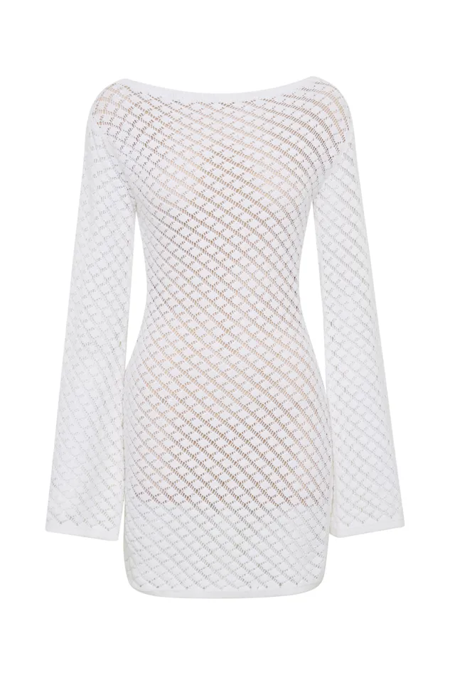 Women Meshki Dresses Galilea Knit Mini Dress 8211 Ivory