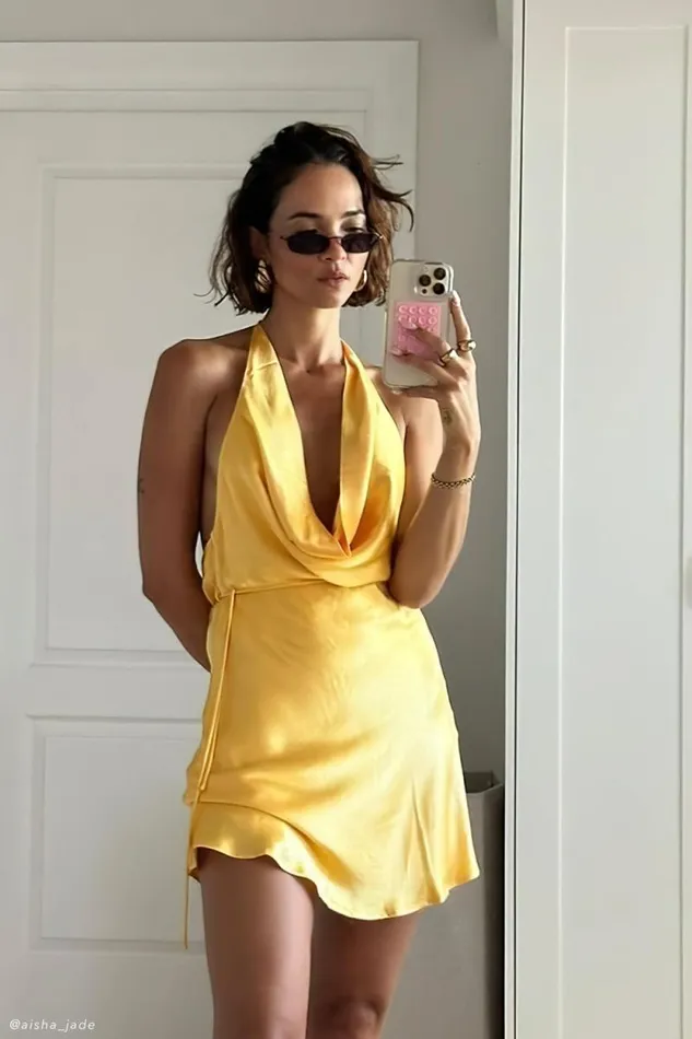 Women Meshki Dresses Lorena Halter Mini Dress 8211 Mango