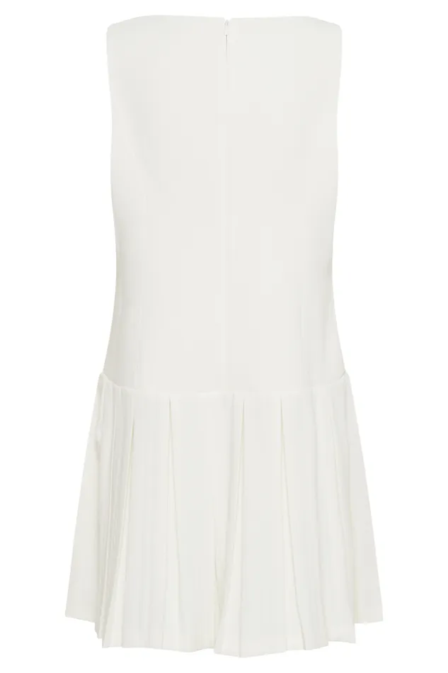 Women Meshki Dresses Mackenzie Sleeveless Pleated Mini Dress 8211 Ivory