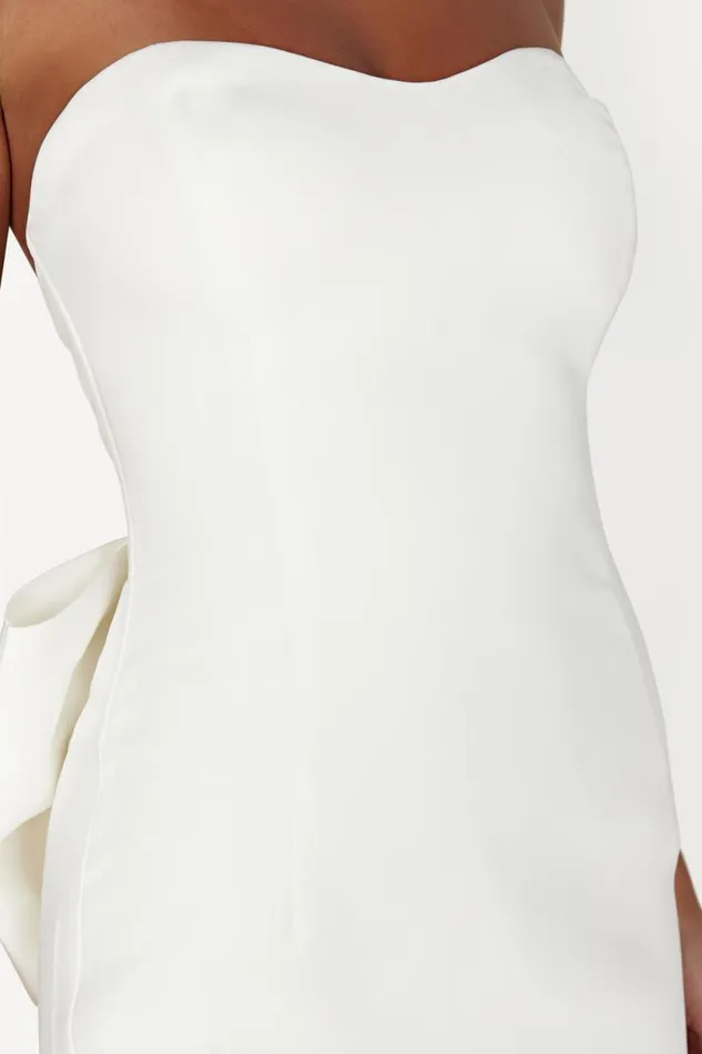 Women Meshki Dresses Meredith Strapless Bow Mini Dress 8211 White