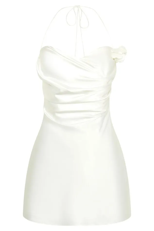 Women Meshki Dresses Otillie Rose Halter Mini Dress 8211 White