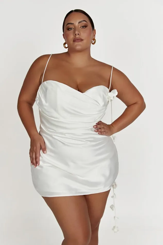 Women Meshki Dresses Otillie Rose Halter Mini Dress 8211 White