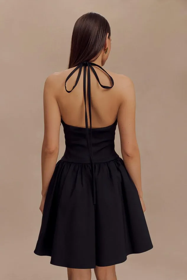 Women Meshki Dresses Ruby Halter Mini Dress 8211 Black