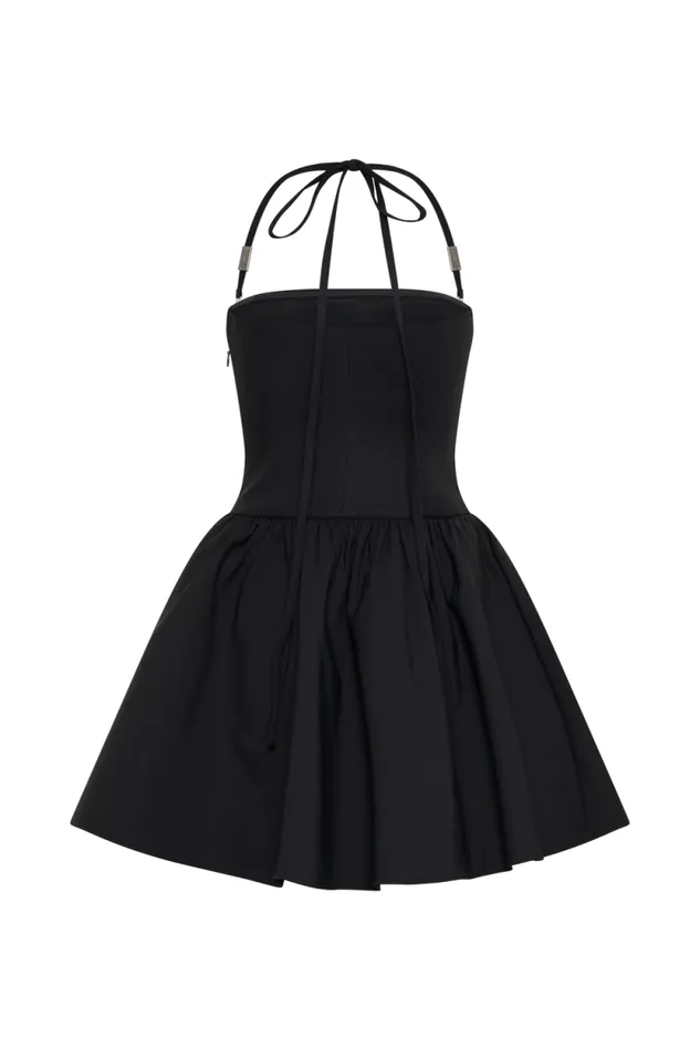 Women Meshki Dresses Ruby Halter Mini Dress 8211 Black