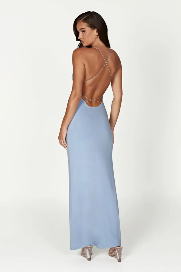 Women Meshki Dresses Sinead Twist Maxi Dress 8211 Powder Blue