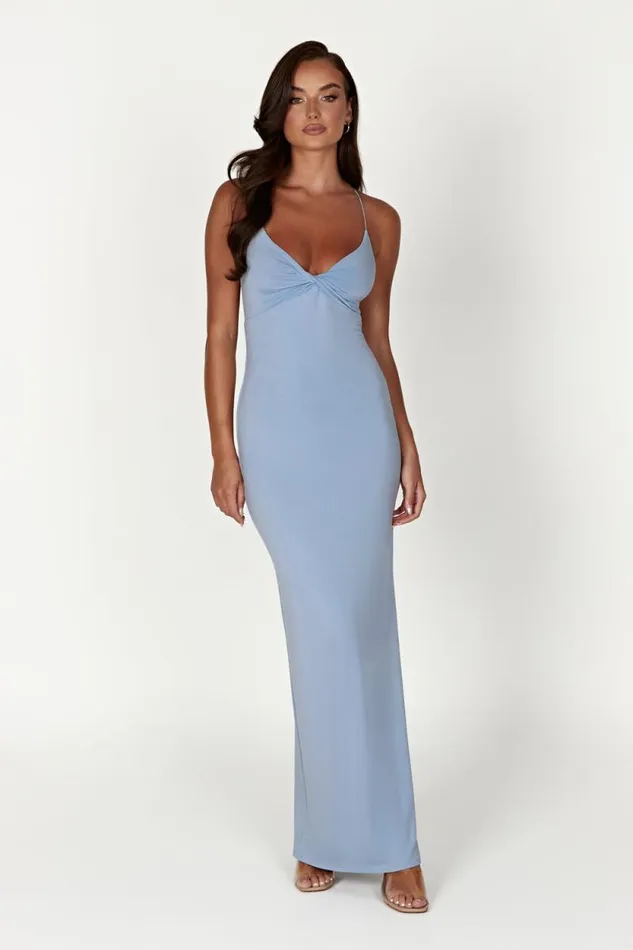 Women Meshki Dresses Sinead Twist Maxi Dress 8211 Powder Blue