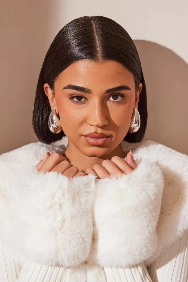 Women Meshki Jewellery Zadie Oversized Double Teardrop Earrings 8211 Silver