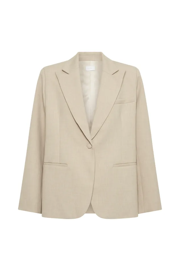 Women Meshki Outerwear Drew Oversized Textured Blazer 8211 Natural