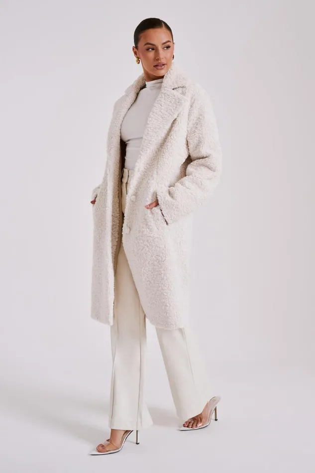 Women Meshki Outerwear Izzy Boucle Coat 8211 Cream