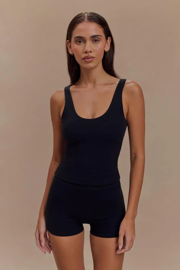 Women Meshki Tops Alexandra Yoga Top 8211 Black
