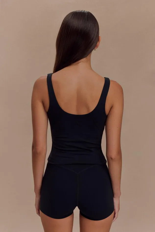 Women Meshki Tops Alexandra Yoga Top 8211 Black