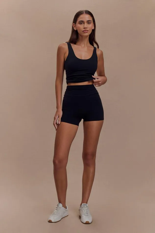 Women Meshki Tops Alexandra Yoga Top 8211 Black