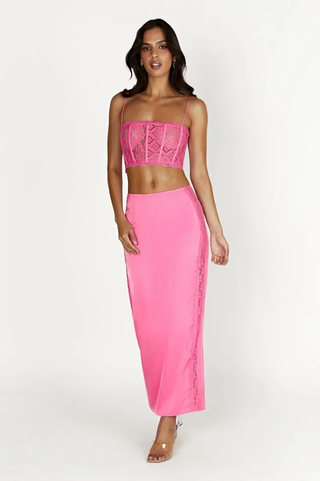 Women Meshki Tops Bellamy Scallop Lace Bodice 8211 Bubblegum Pink