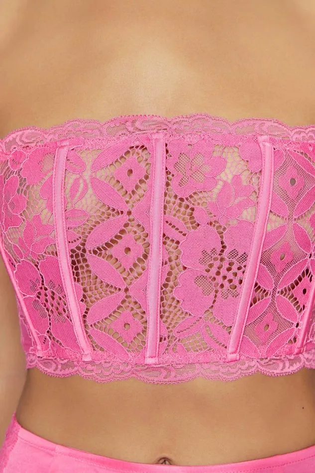 Women Meshki Tops Bellamy Scallop Lace Bodice 8211 Bubblegum Pink