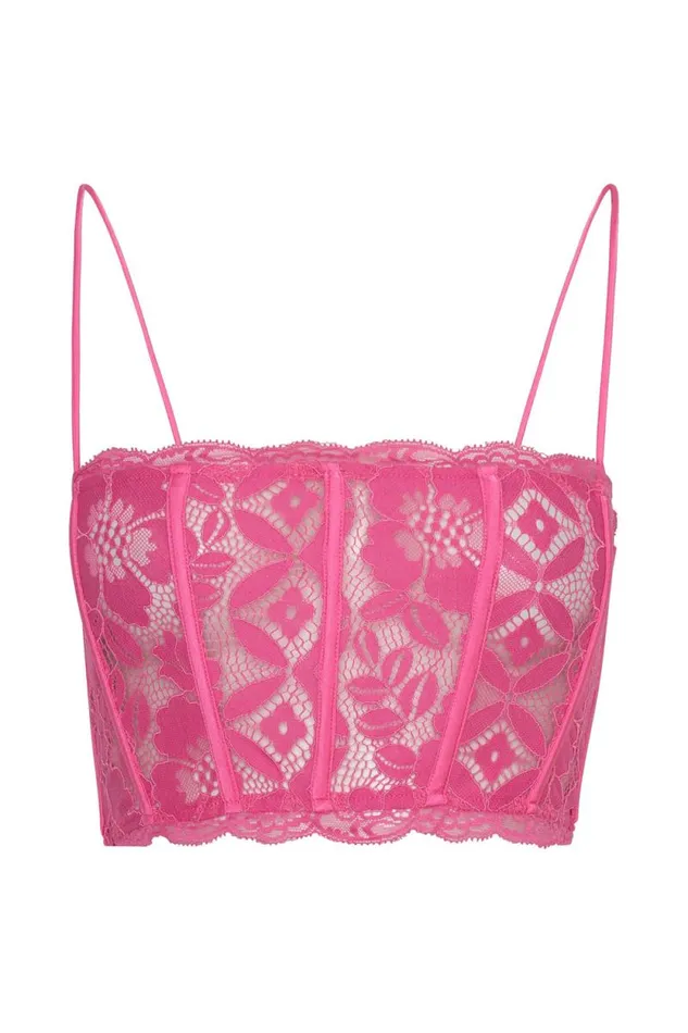 Women Meshki Tops Bellamy Scallop Lace Bodice 8211 Bubblegum Pink