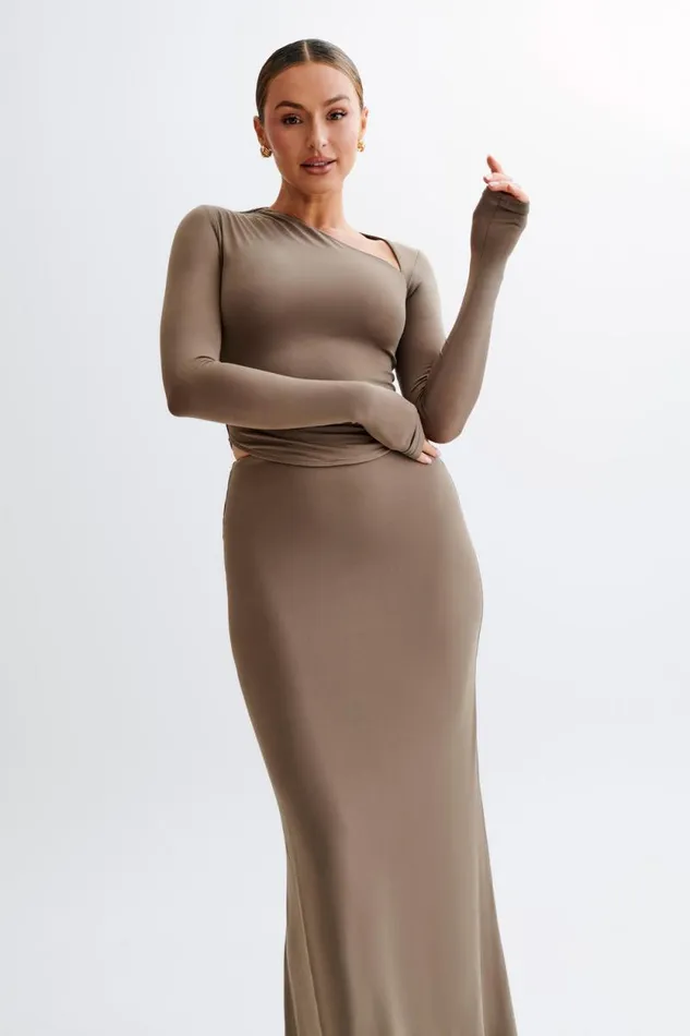 Women Meshki Tops Bruna Slinky Long Sleeve Top With Cut Out 8211 Coco